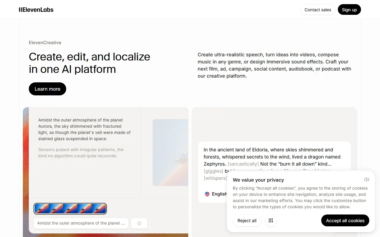 Create, edit, and localize in one AI platform
